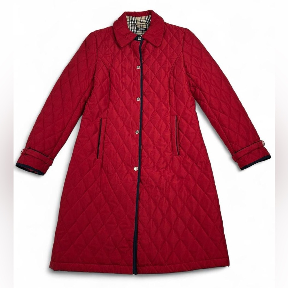 Timeless Red Quilted Long Coat - Picture 2 of 5